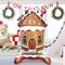 Wizardi 27" x 47" Christmas Gingerbread House Standing Foil Balloon Decoration